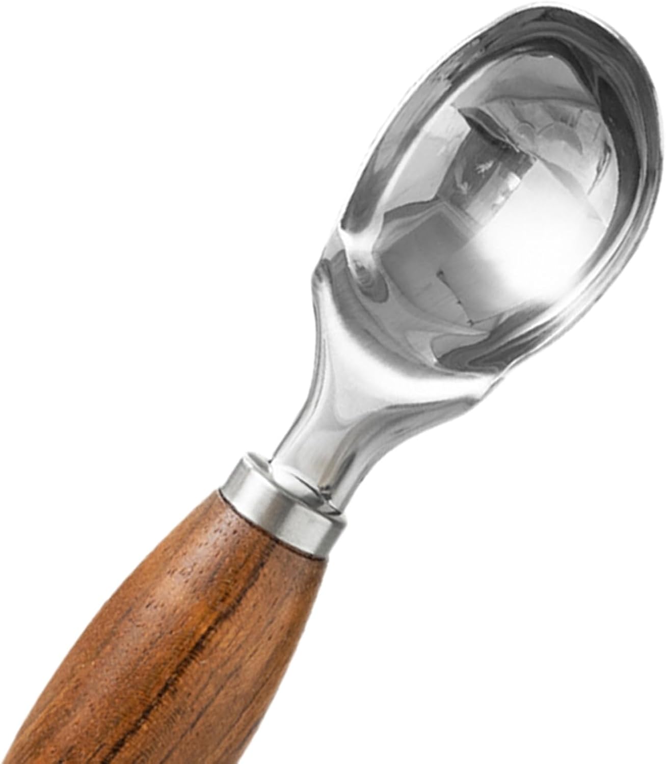 2pcs Melon Baller Scoop: Stainless Steel Ice Cream Spoon Dipper Fruit Baller Scooper With Wood Handle for Watermelon, Meatball, and Dessert & Cookie Dough