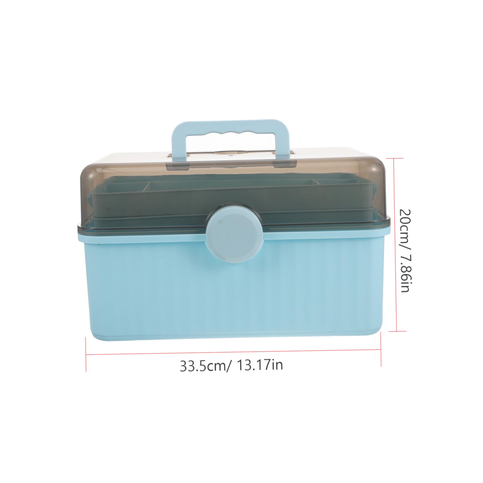 FRCOLOR Caja Botiquín de Medicamentos Multicapa Hogar Azul