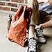 BERLINER BAGS Vintage Genuine Leather Gym Bag, Drawstring Backpack, Gym Backpack Men and Women - Brown