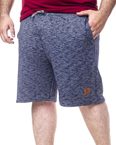 Bermuda Moletom Plus Size Polo Marine, G1 G2 G3, Masculino (G3, Azul marinho)