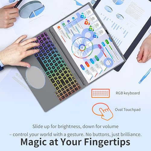 Image of 16 inch Touchscreen Laptop, i3-8109U, 16GB RAM, SSD, RGB Backlit Keyboard, Face & Fingerprint Recognition, 180 Degree Opening and Closing, Win 11 (16GB RAM | 1024GB SSD)