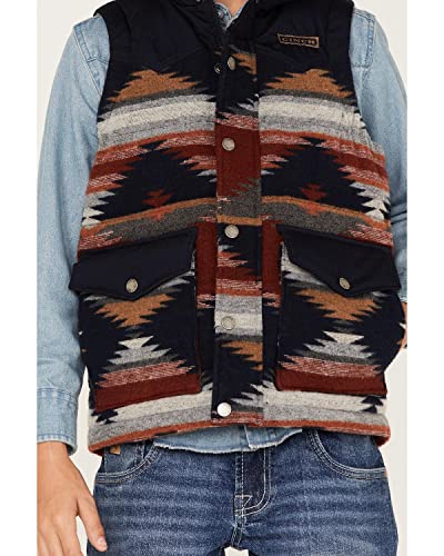 Cinch Boys' Southwestern Print Quilted Vest Blue XX-Large3