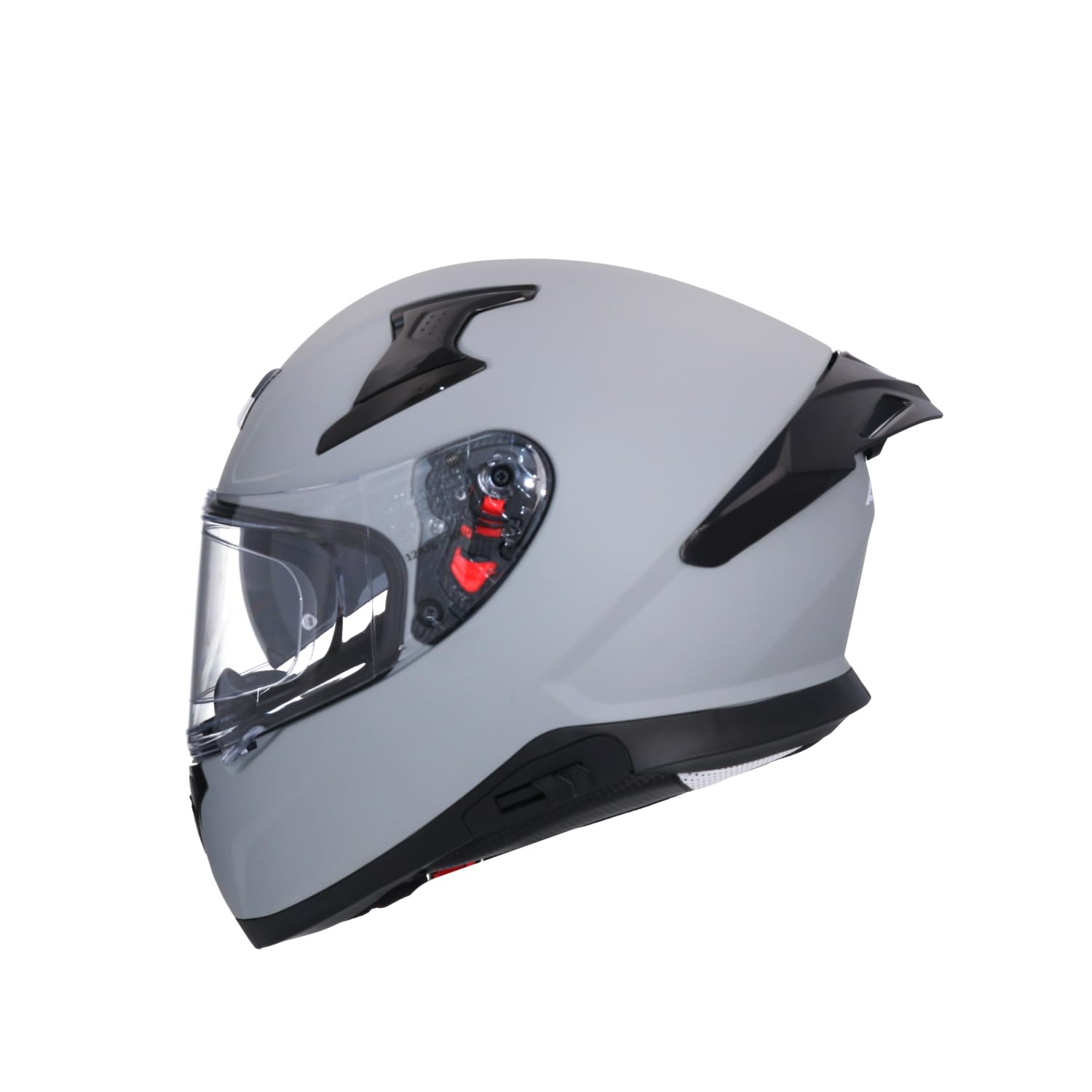 Casco AXOR Apex Solid Casco Integral de Moto Titanium Mate con Pantalla Extra y Lente Solar, Diseño Deportivo, Talla S
