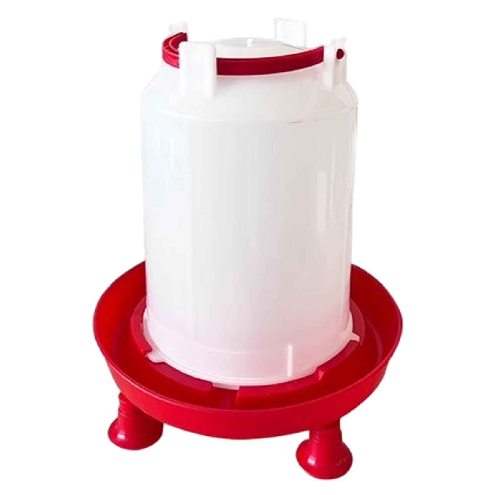 Bebedero para Pollos calentado de plástico Grueso de 3L con Soporte para piernas y Mango, Bebedero para Aves de Corral extraíble sin Desperdicio para gallinero