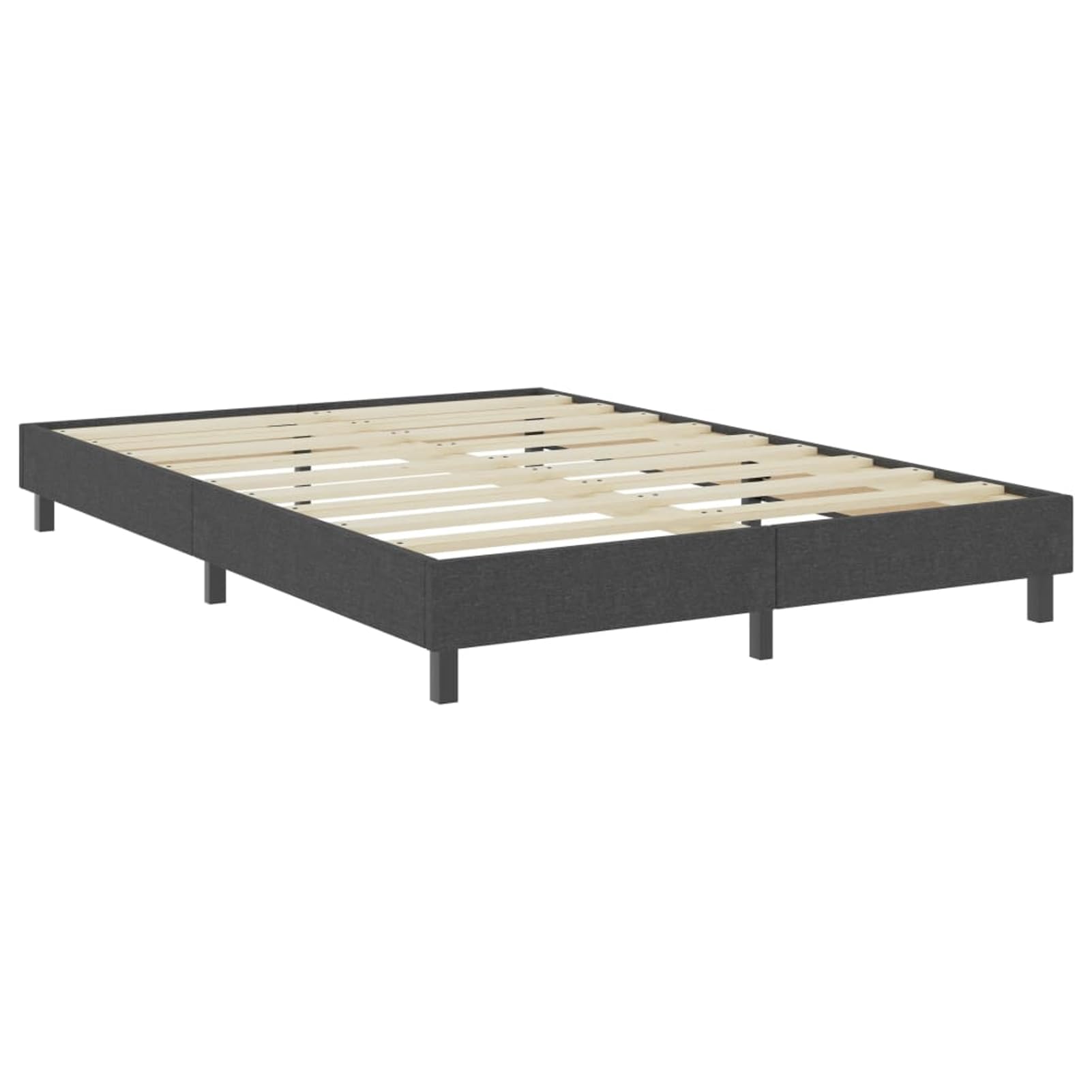 Gecheer Boxspring-Bettgestell Grau Stoff 140x200 cm, Stabiles Bettgestell Bettrahmen für Schlafzimmer Hotel Gästezimmer Wohnheim287456