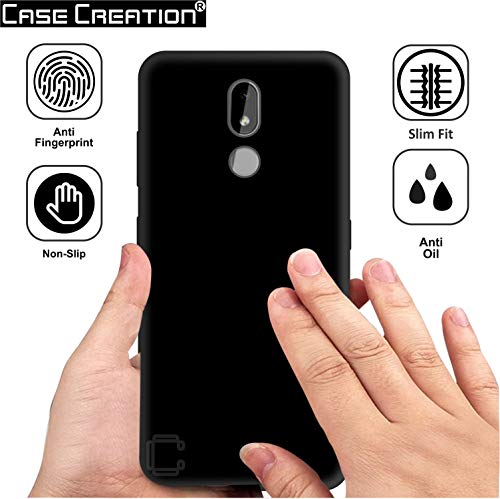 Image of Case Creation Compatible with Nokia 3.2 2019 Back case, Nokia 3.2 Slim Flexible Smart Look case with 360 Camera All Angle Protection (Pure Black)