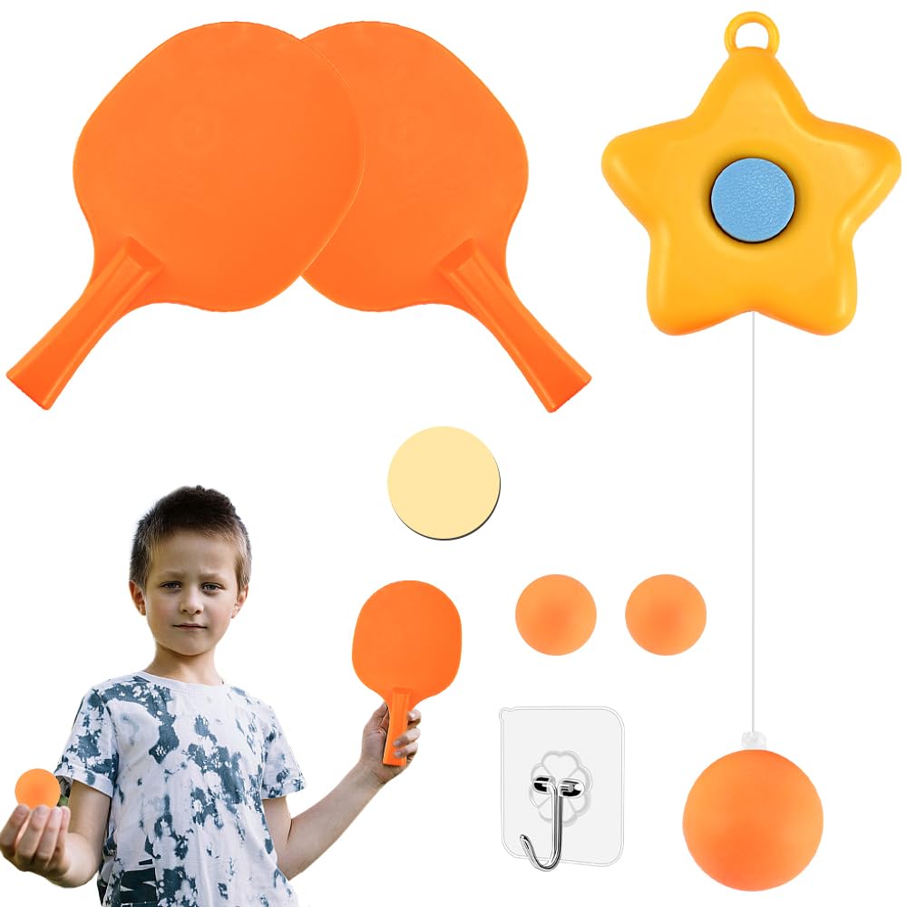 ADERTOS Juego de Entrenamiento de Tenis de Mesa para Colgar, Entrenador de Tenis de Mesa de Interior para Niños Adultos