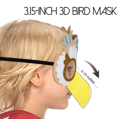 Disfraz de alas de búho para niños con máscara 3D miniatura 6