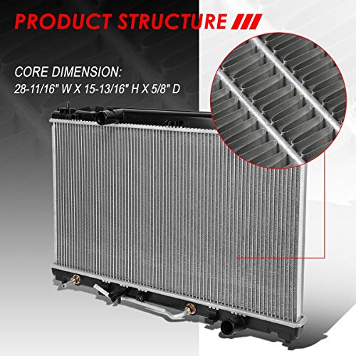 Image of Auto Dynasty Radiator Compatible with 2007-2011 Camry 2.4L 2.5L AT, DPI 2917 Factory Style 1-Row Cooling Radiator, Aluminum Core