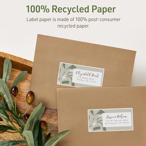 Image of Avery EcoFriendly Recycled Shipping Labels, 2 inch x 4 inch, White, Permanent Adhesive, Laser & Inkjet Printers, 250 Total, Great for Shipping and Mailing, Product Merchandising, and More (48263)