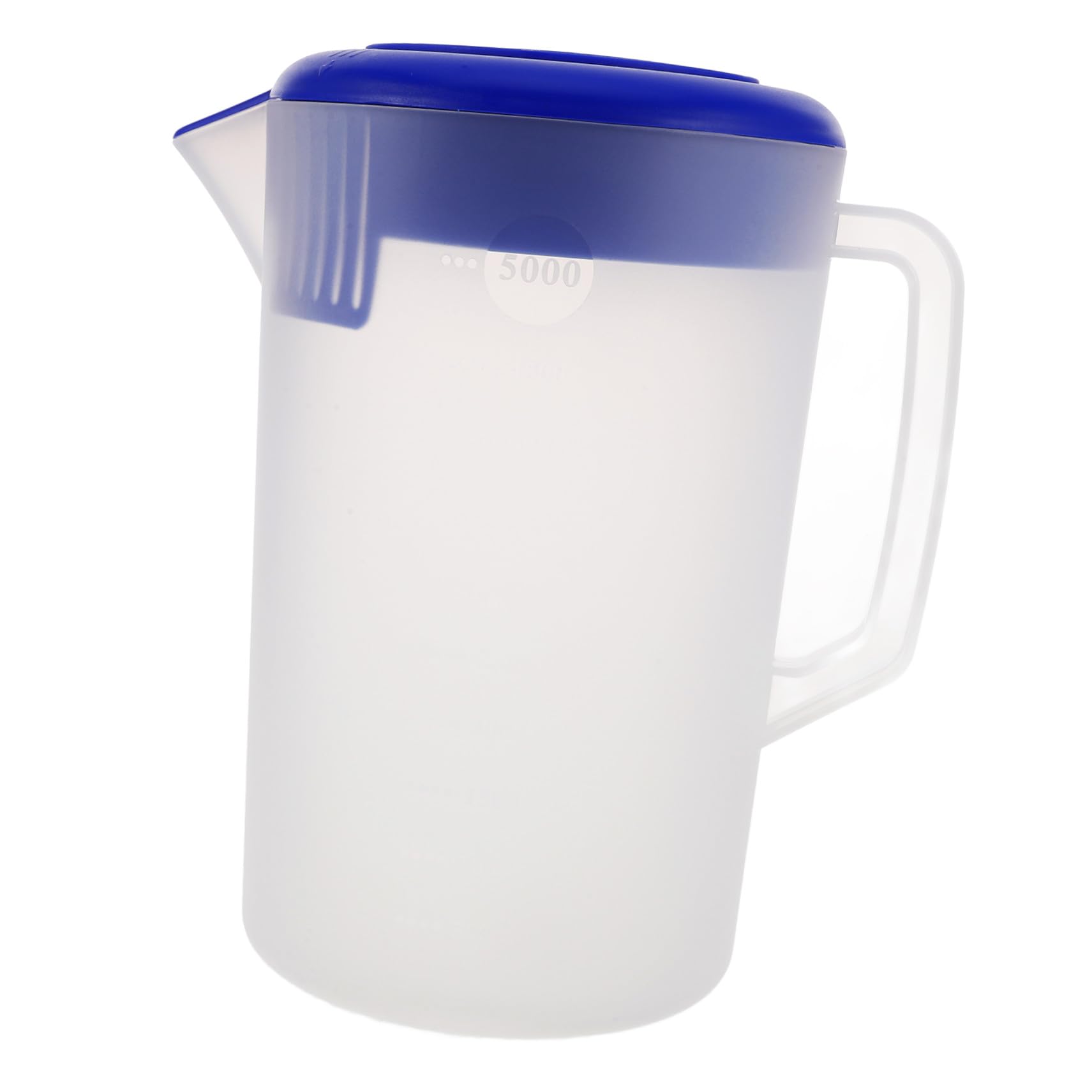 Uonlytech Brocca Design a Larga e Scala Graduata Opaca in Plastica da 5 con Coperchio e Beccuccio per Conservazione in Frigorifero e Servire Bevande