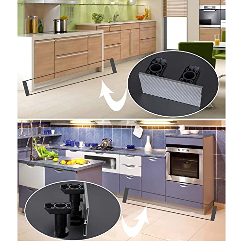 Soogree 4 Pack Adjustable Furniture Leg Foot, Hardware Casters Glides Height Cabinet Leveling For Kitchen Bathroom Chairs Legs Adjusts From 3.93" To 4.72" #TOP6