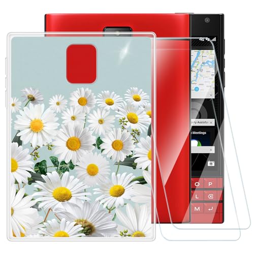 Custodia TPU Stampata + 2 Pellicole in Vetro Temperato Compatibili con BlackBerry Passport Q30, Cover Artistica Slim Antigraffio Antishock, Protezione Totale