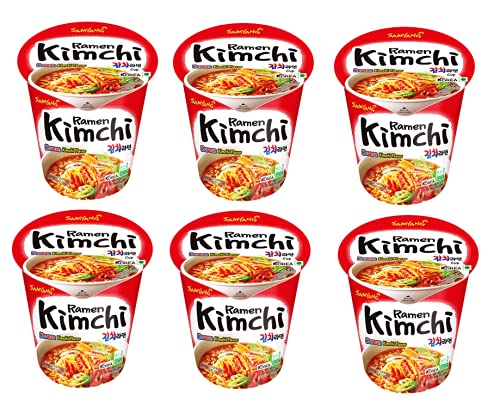 Samyang Kimchi Hot Chicken Flavour Raman Cup Noodles, 70mg*6 Pack (Pack of 6) (Imported)-image-22