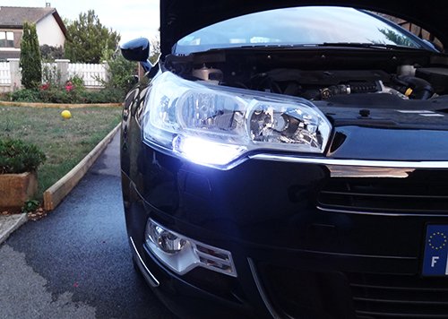 RZG 2 x biała żarówka HP24W HPY24W G4 50 W LED światło boczne do jazdy dziennej DRL dla C5 3008 5008