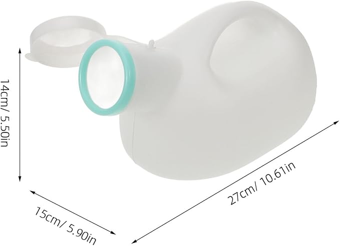 Orinal portátil para hombres 2000 ml plástico resistente 2 pzas miniatura 2