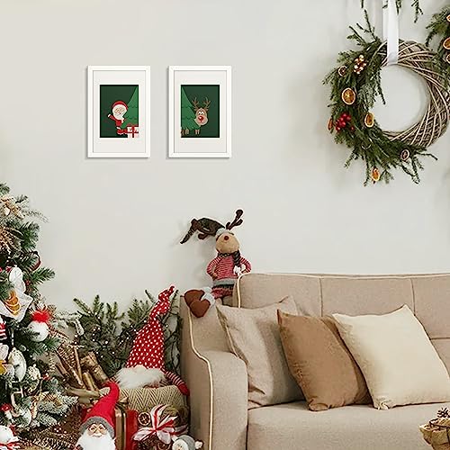 Image of upsimples 8x12 Picture Frame Set of 5, Display Pictures 6x8 with Mat or 8 x 12 Without, Wall Gallery Photo Frames, White