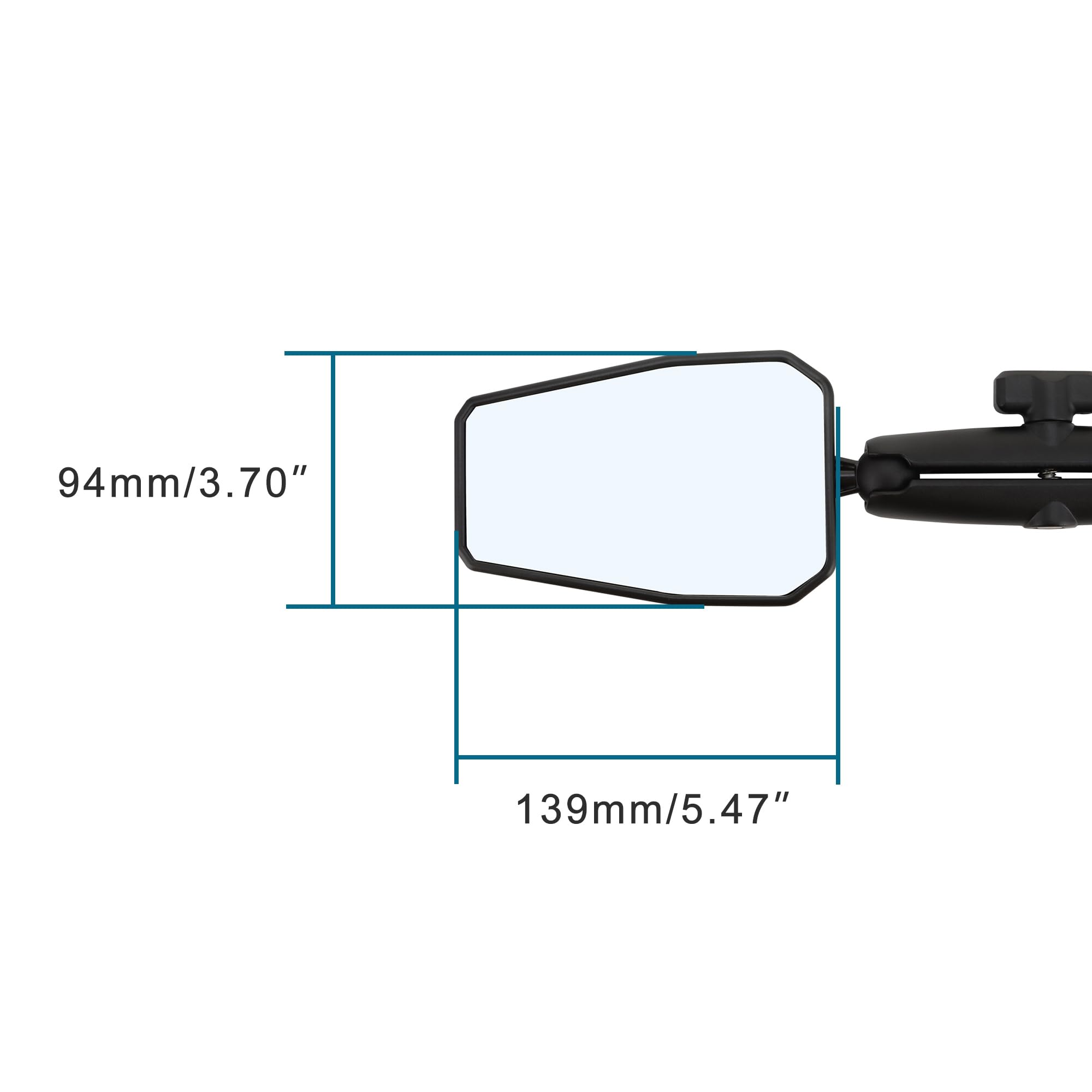 GOOFIT Universal Aventure Rétroviseur Convexe Pliable 360 Degrés Remplacement pour ATV UTV Scooter Dirt Bike Buggy Off-road Bikes