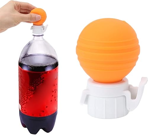 Tapa de botella de soda, protector de bomba de silicona a prueba de fugas para bebidas de cerveza (negro)