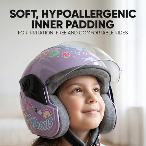 Image of TVS Moto Jr. Kids Helmet |Fun Glow in The Dark Graphics | Lightweight ISI Certified ABS Shell| Removable Cheek Pads | Ideal for Cycle Scooter Daily Ride Comfort & Protection