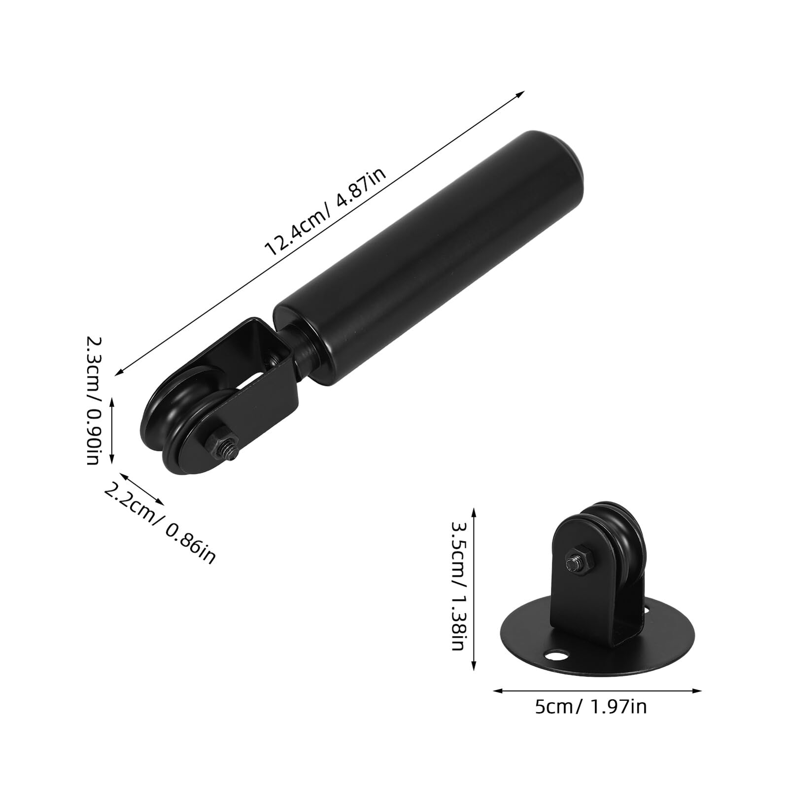 OSALADI Poulie Salons Set de 2 Lampe Plafond Noir en Fer avec Vis de Fixation