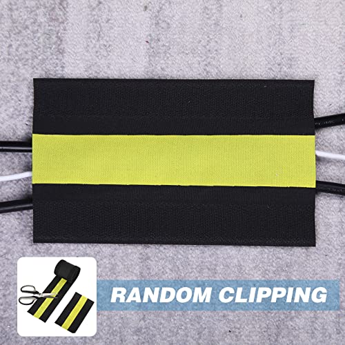 Image of WILLBOND Carpet Cord Cover Cable Protector Floor Cover Cable Protector Management Only for Commercial Office Carpet(39.37 ft,Black and Yellow)