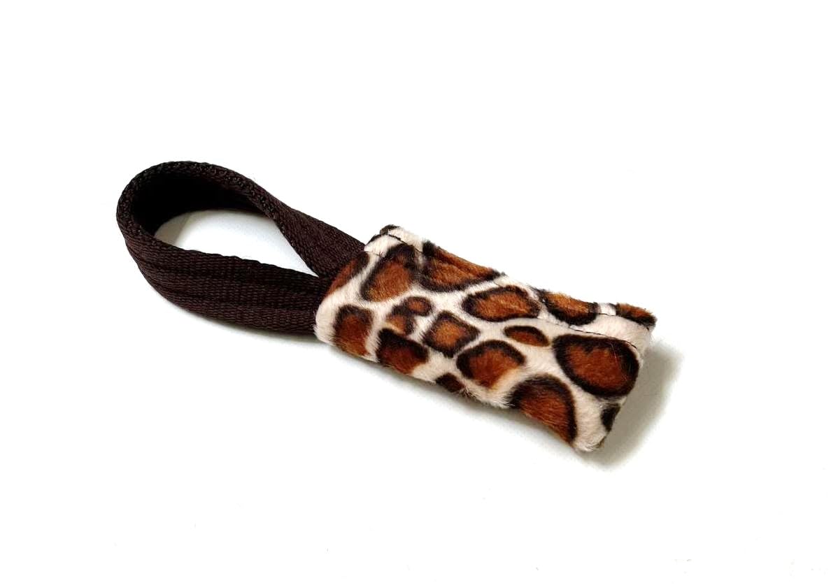 Church Products UK Dog Training Treat Bag Obedience Retrieve Furry Long Prey Dummy With Sewn In Squeaker Small 4" x 2" (Giraffe)