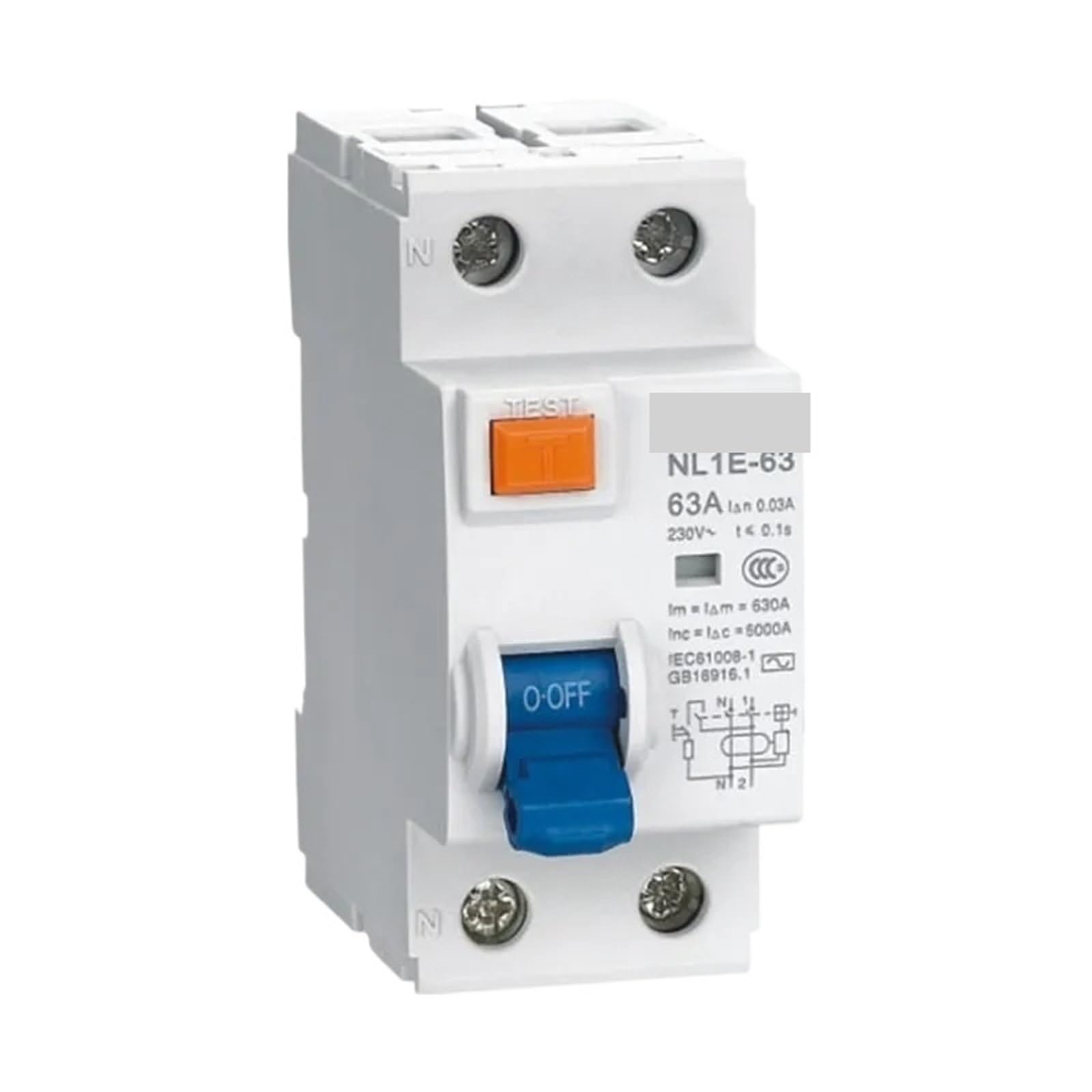 Elektroniczny wyłącznik różnicowoprądowy NL1E-63 30MA 1P+N 2P 4P 25A 40A 63A (4P, 40A) 1 szt