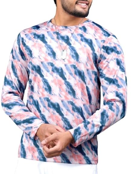 Image of Noble Monk Men's Regular Fit Round Neck T-Shirt |Full Sleeves | Casual T-Shirt for Men