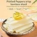 Bamboo shoots with pickled peppers 10.58oz/300g（150gx2 bags），Sliced Bamboo Shoots，Independent packaging snacks and snack food bamboo shoots