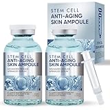 Stem Cell Serum for Face, Microneedling Serum, 2 Count Stem Cell Solution Ampoule to Use with and without Micro Needling, Anti Aging & Smooth Wrinkles