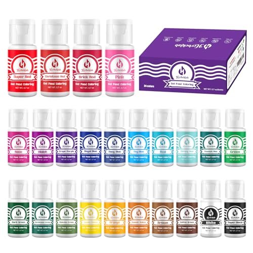 Image of Gel Food Coloring Set - 24 Colors x 0.7 oz Concentrated Gel Based Food Dye for Baking, Icing, Cake Decorating, Cookies & Fondant