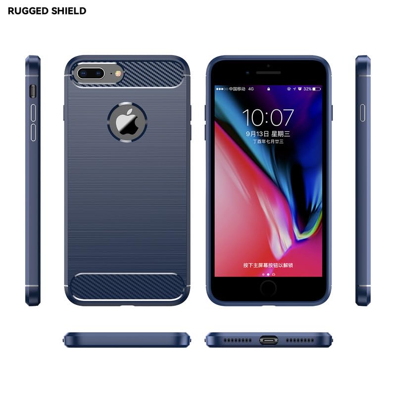 Image of Hybrid Carbon Fiber Back Case for iPhone 7 Plus / 8 Plus (Blue)