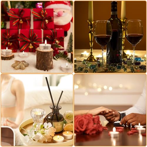 Tea Light Candles 32Pcs, 4 Hour Long time Burning, Bulk White Unscented Smokeless Tea Candles for Home, Shabbat, Weddings, Events, Emergencies (32Pcs-White) - Image 6