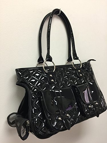 mpet Dog Cat Faux-Leather Handbag Pet Carrier Tote 16