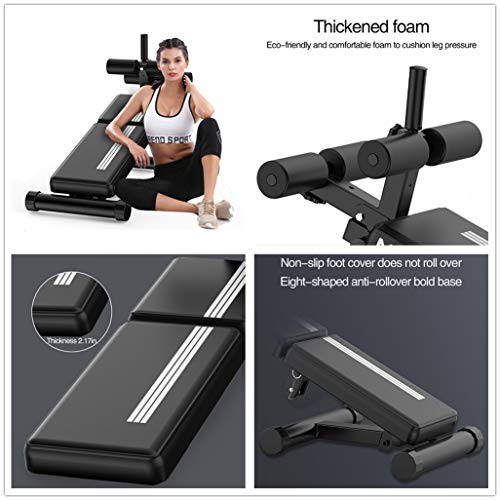 Multi-Workout Bench, Adjustable Sit-up Bench, Abdominal Strength Training Exercise Bench, Slant Board Folding Back Extension Bench for Whole Body (from US. 440Lbs, 30.8 x 28 x 10.8in-56 x 34 x 12in)