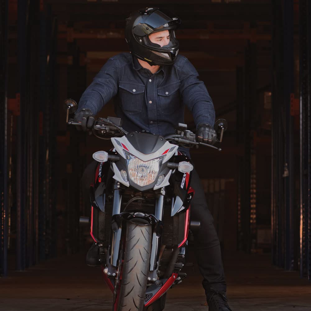 Oxford Products Oxford Original Approvato AA Rated Camicia da Equitazione Moto, Indaco, M Uomo