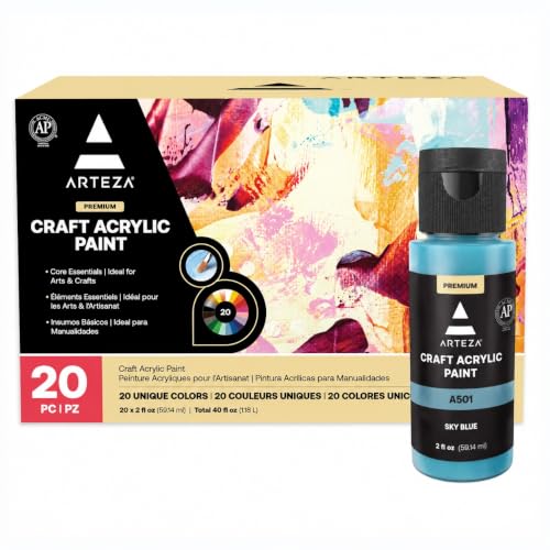 ARTEZA Craft Acrylic Paint Set,...