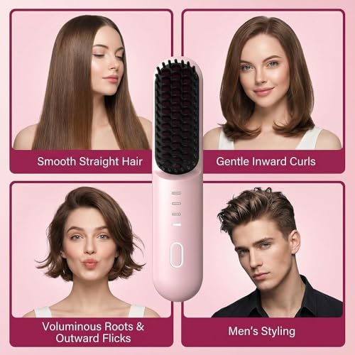 Cepillo alisador inalámbrico Go Brush Pro para cabello corto miniatura 5