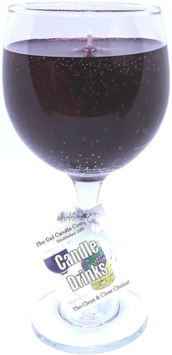 Merlot Vela perfumada de vino en vidrio más de 100 horas fabricada en Estados Unidos por The Gel Candle Company