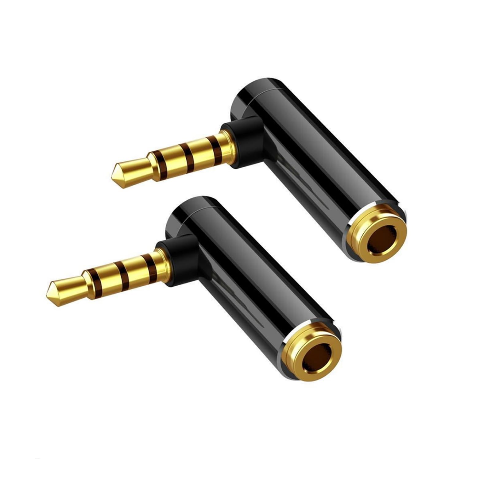 Amazon.co.jp: （2個入り）L字型3.5mm ステレオミニプラグ4極