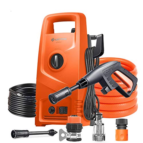 Electric High Pressure Car Washing Machine Home 220V 1200W IPX5 Waterproof Induction Adjustable Gun Head Car Wash Pump Portable Water Gun (Orange) (Color : #1)