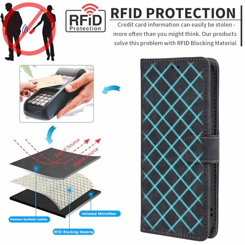 XINNI RFID Protective Phone Case for HMD Pulse Pro PU/TPU Flip Leather Shockproof Cover, Brown, CK-Brown - Image 4
