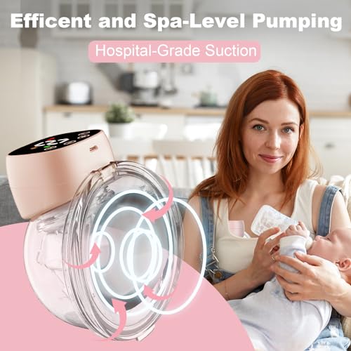 Nonlet QP2 Hands Free Breast Pump, Wearable Breastfeeding Pump, Portable Electric Breast Pump With 24Mm Flange, Wireless Breast Milk Pump thumb #2