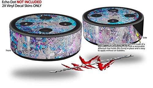 Skin Wrap Decal Set 2 Pack for Amazon Echo Dot 2 - Graffiti Splatter (2nd Generation ONLY - Echo NOT Included)