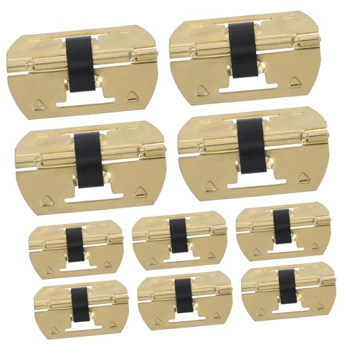 FOYTOKI Wooden Box Hinges Metal Spring Hinges for Crafts Easy to Install for Decorative Boxes