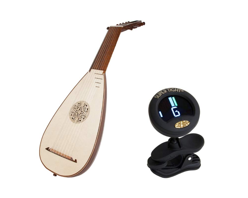Includes: Roosebeck 8-course Travel Lute W/Padded Gig Bag + Snark Clip-on Chromatic Tuner