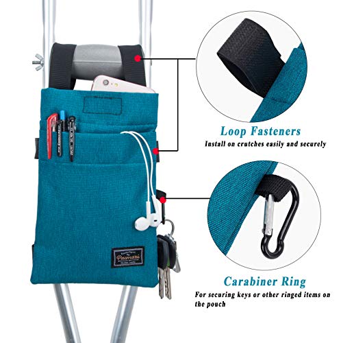Crutch Bag Universal Crutches Accessory Crutch Carryon Pouch (Blue) - Thumbnail 2