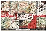 STAMPERIA Oriental Garden-Bloc de Papel (10 Hojas, 20,3 x 20,3 x 8 Pulgadas, Doble Cara), Multicolor, talla única
