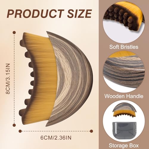 Alpenfaser gesichtsbürste Für lymphdrainage Und Gesichtsmassage, lymphatische gesichtsbürste Als face brush Für jawline Und Kinn Kontur, Sanft Für Trockene Haut (1 Stück)